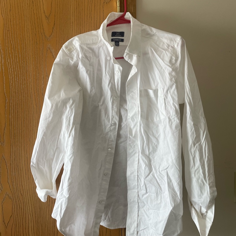 White button down